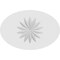Ekena Millwork Standard Dalton Flower Rosette With Square Edge, 5"W x 3 1/4"H x 1/2"P ROSP050X033X050DAL09 - alternate 3